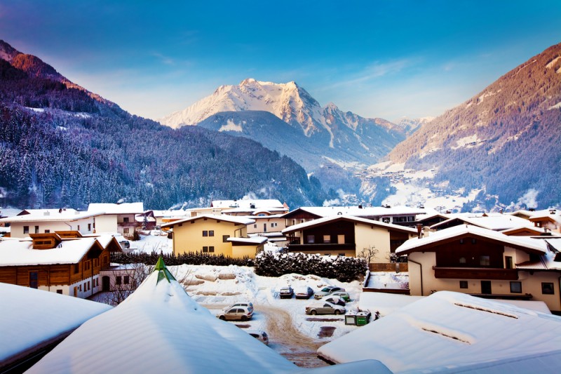 Mayrhofen winter resort in Austria
