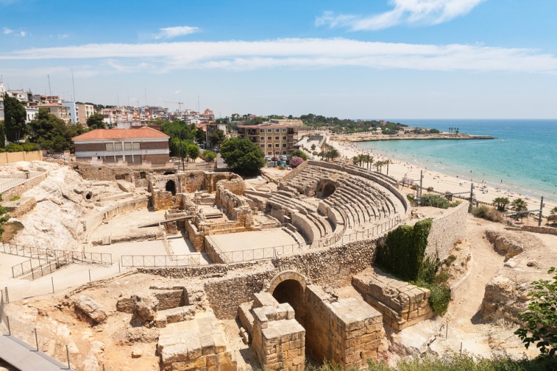 Historical amphitheater of Tarragona, Costa Dorada.